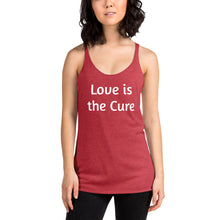 Load image into Gallery viewer, "Love is the Cure" Women's Colored Form-Fitting Tank