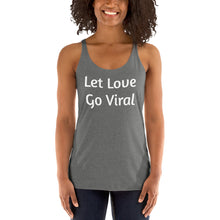 Load image into Gallery viewer, "Let Love Go Viral" Women's Colored, Form-Fitting Tank