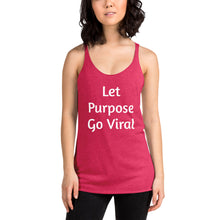 Load image into Gallery viewer, "Let Purpose Go Viral" Women's Colored Form-Fitting Tank