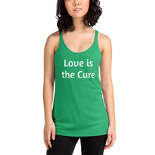 Load image into Gallery viewer, "Love is the Cure" Women's Colored Form-Fitting Tank