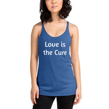 Load image into Gallery viewer, &quot;Love is the Cure&quot; Women&#39;s Colored Form-Fitting Tank
