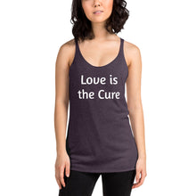 Load image into Gallery viewer, &quot;Love is the Cure&quot; Women&#39;s Colored Form-Fitting Tank
