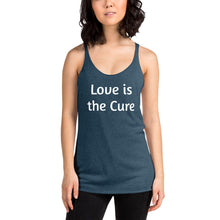 Load image into Gallery viewer, &quot;Love is the Cure&quot; Women&#39;s Colored Form-Fitting Tank
