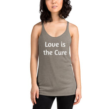Load image into Gallery viewer, &quot;Love is the Cure&quot; Women&#39;s Colored Form-Fitting Tank
